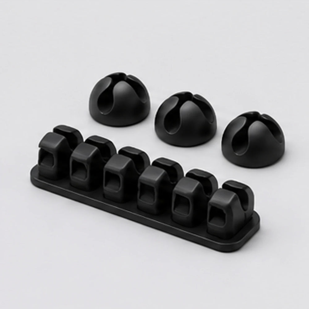 Noviquieo LoopSet Cable Clips in Noviquieo graphite tech product photography