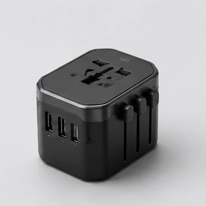 Noviquieo VoltPort Travel Adapter in Noviquieo graphite tech product photography