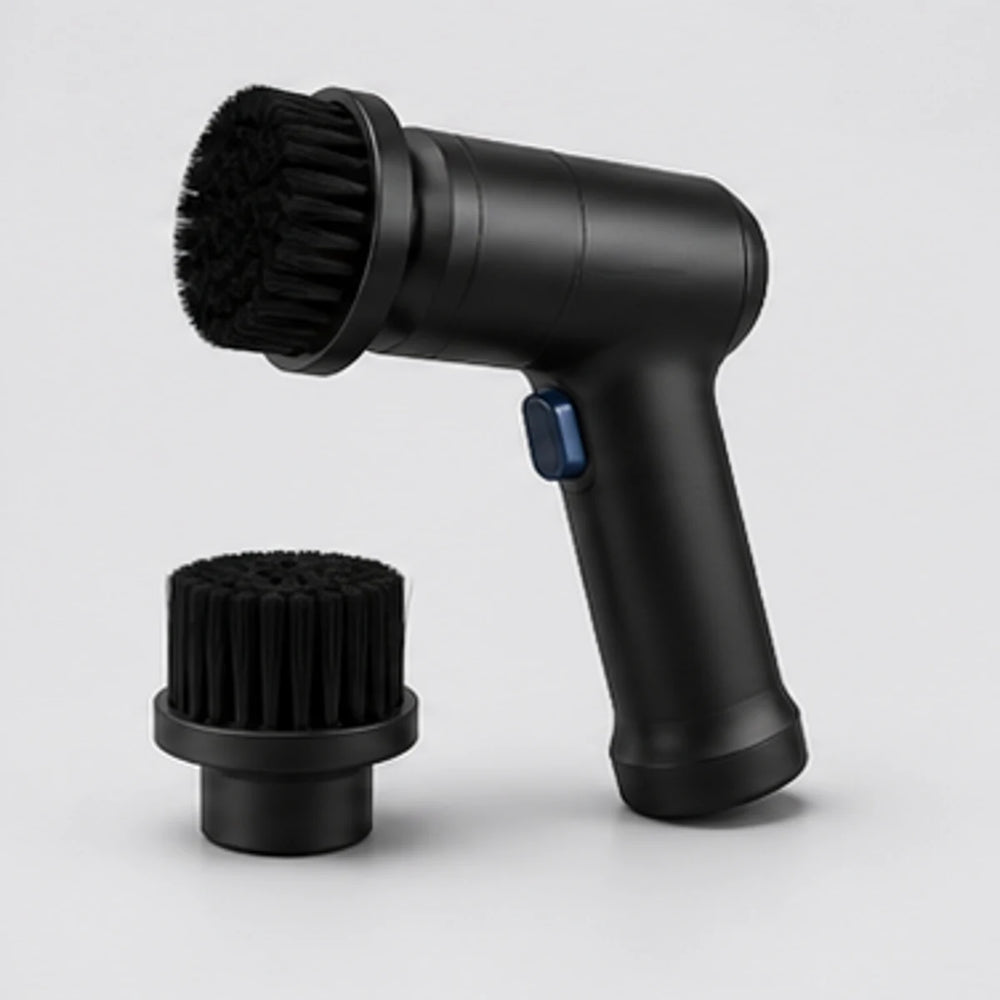 Noviquieo DetailSpin Cleaning Brush in Noviquieo graphite tech product photography